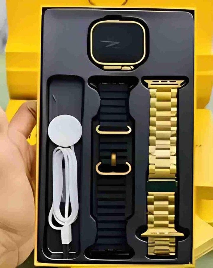 LAXASFIT X10 Ultra 3 MAX Golden Edition Smartwatch with 2.19" Infinite Display
