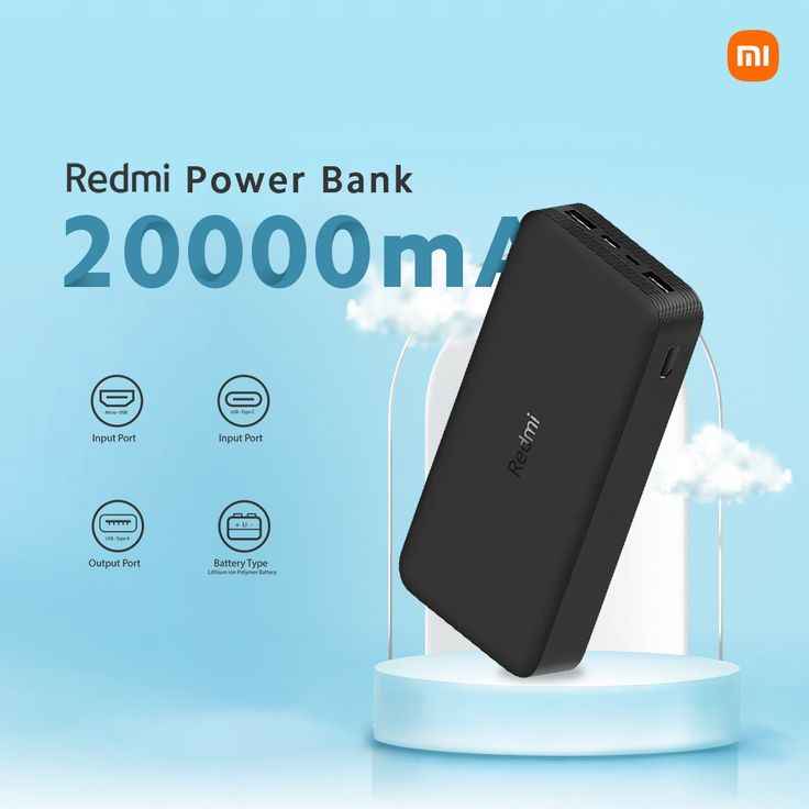 Redmi 20000mAh Fast-Charging Power Bank - High-Capacity Portable Charger