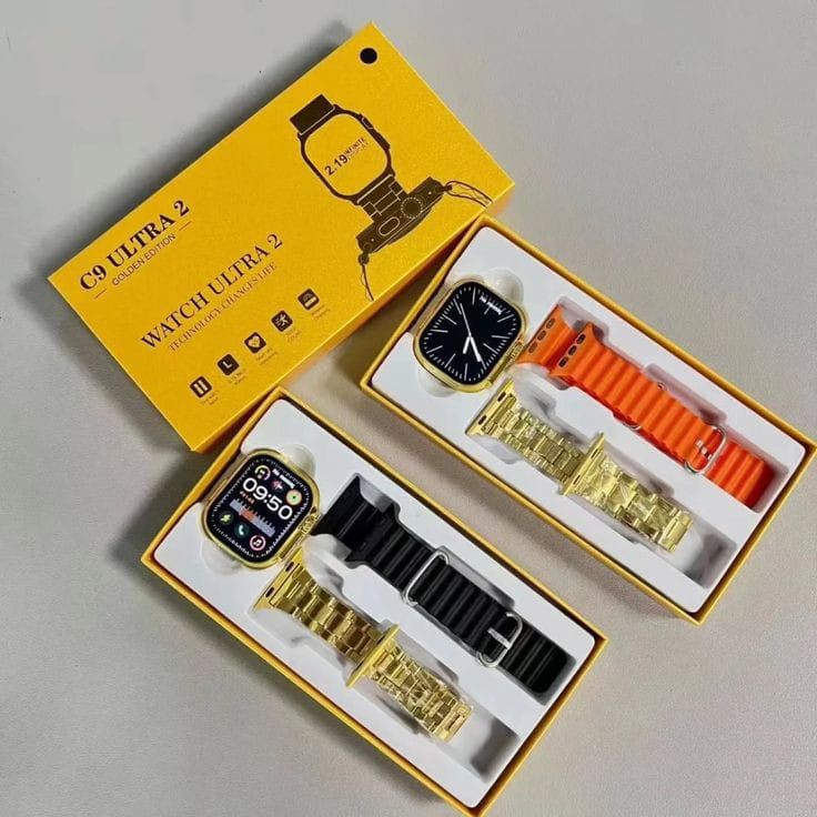 LAXASFIT X10 Ultra 3 MAX Golden Edition Smartwatch with 2.19" Infinite Display